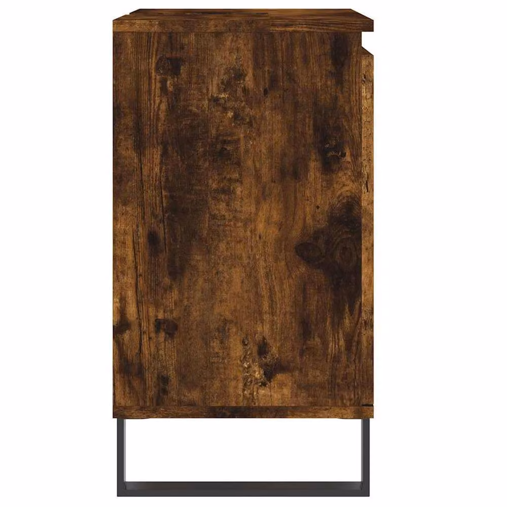 Berkfield Home Durable Freestanding Bathroom Cabinet in Smoked Oak Brown, W/D/H: 58 x 33 x 60 cm – 5