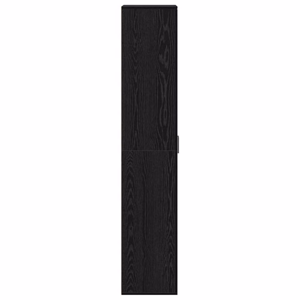 Berkfield Home Black Oak Wall Mounted Highboard, W/D/H: 60 x 35 x 180 cm – 4