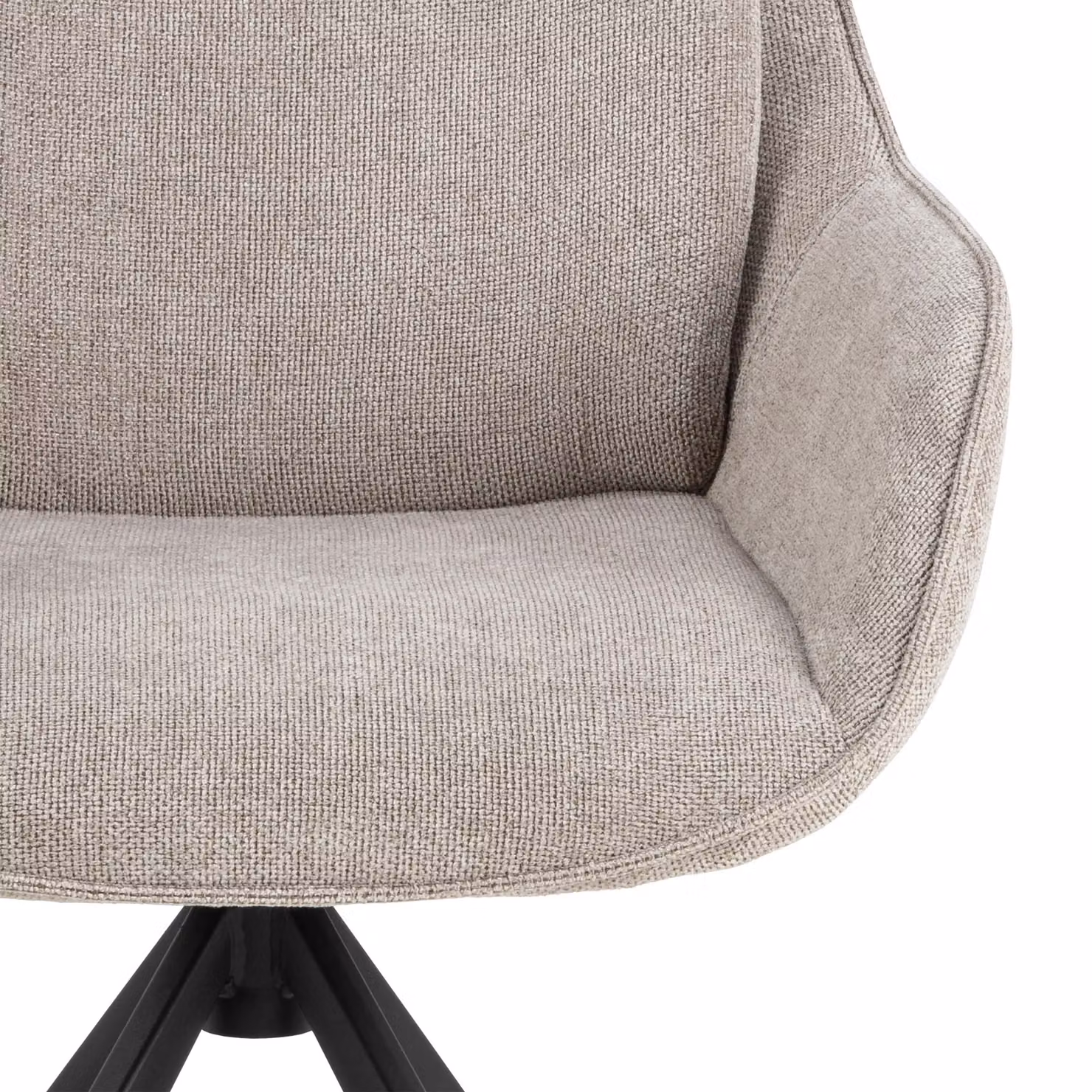 Furniture To Go Carrie Swivel Dining Chair Set of 2 in Sand Grey Fabric – 3
