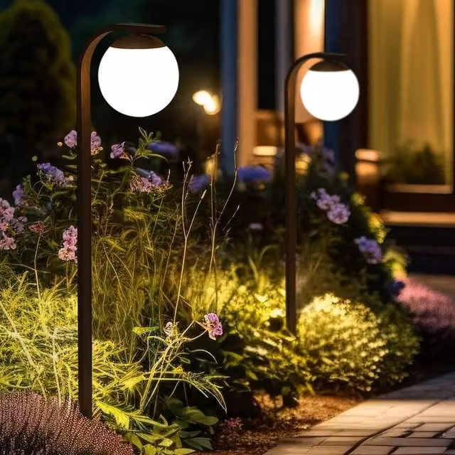 Wyld and Coco Black Aluminium Bollard Light for Garden and Terrace, Height: 105 cm – 1