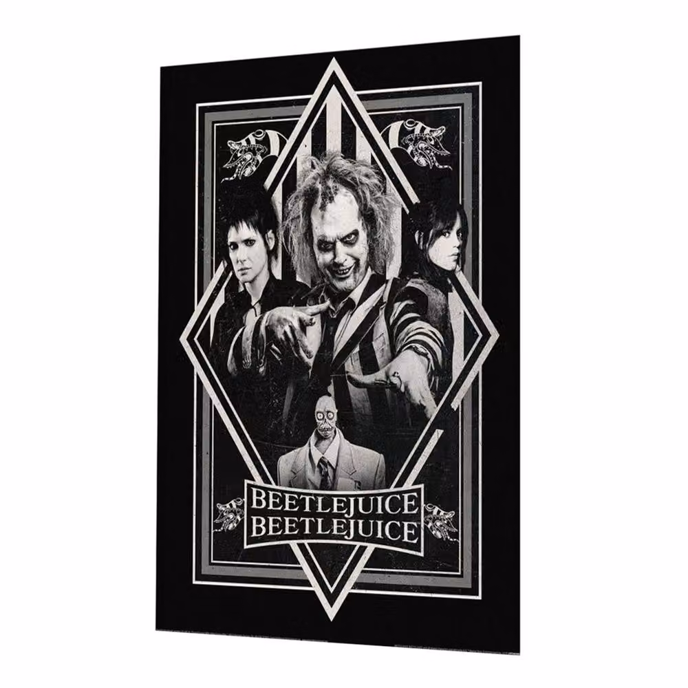 Warner Bros Characters Retro Paper Poster in Black – 2