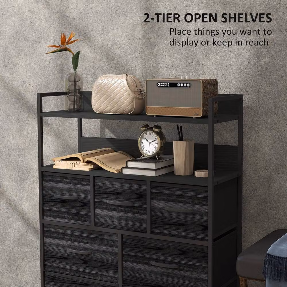 FORGEVIO 7 Drawer Bedroom Chest of Drawers in Black – 4
