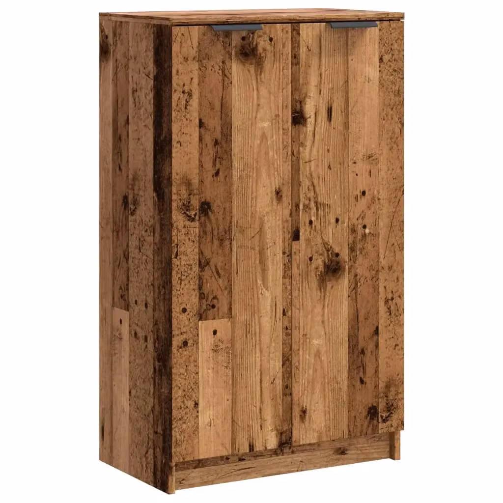 Berkfield Home Rustic Shoe Cabinet in Brown, W/D/H: 59 x 35 x 100.5 cm – 2