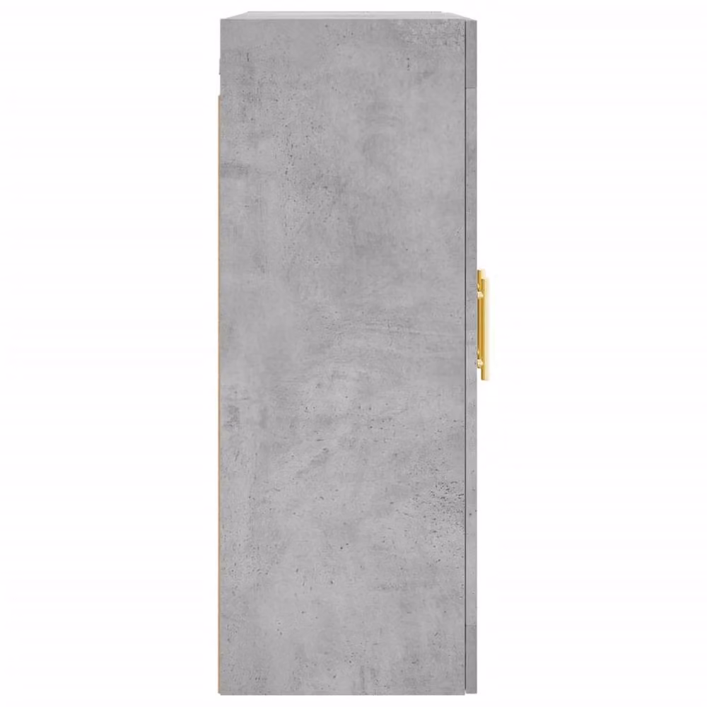 Berkfield Home Set of 2 Wall Mounted Cabinets in Concrete Grey with Glass Doors – 4
