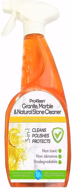 ProKleen Granite, Marble and Natural Stone Worktop Cleaner Spray, 750ml, Orange – 1