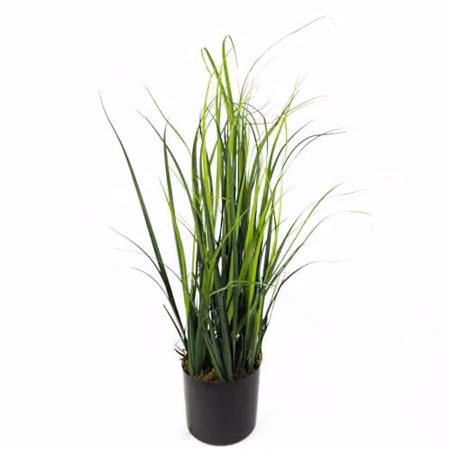 Leaf Design UK Green Artificial Grass Potted Tabletop Plant