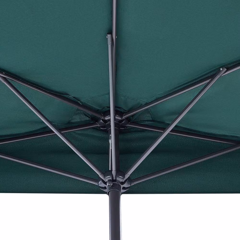 Wyld and Coco Green Half-Round Garden Parasol for Balconies, Diameter: 270 cm – 3