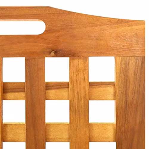vidaXL 3-Panel Acacia Wood Room Divider, Brown, W/D/H: 121.5 x 2 x 180 cm – 4