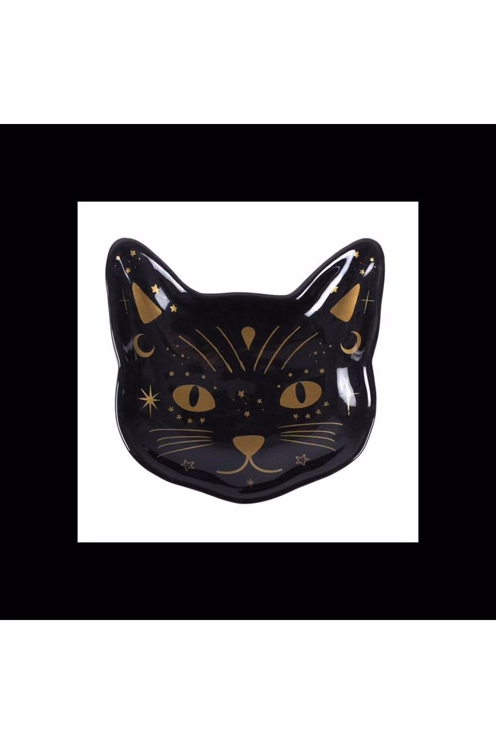 KDMD Black Ceramic Magick Black Cat Face Trinket Dish for Rings and Crystals – 2