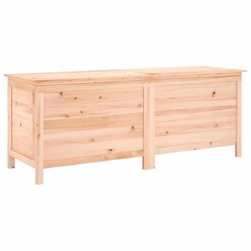 vidaXL Garden Storage Box in Natural Brown Solid Fir Wood, W/D/H: 150 x 50 x 56.5 cm
