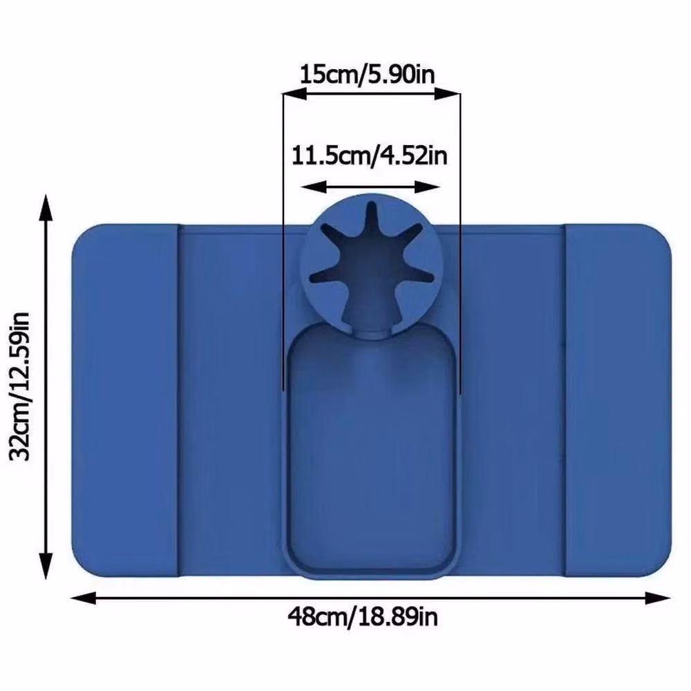 FLAVORA Blue Sofa Arm Tray 4 Pocket Hanging Chair Rest Organiser – 3