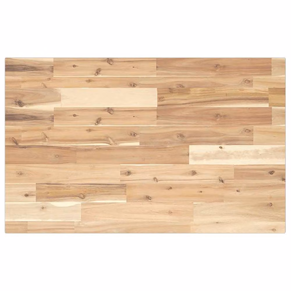 Berkfield Home Untreated Solid Acacia Wood Desk Top, Brown, W: 100 cm, D: 50 cm, H: 2 cm – 1