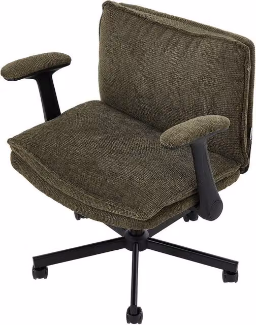 Living and Home Green Chenille Upholstered Modern Task Chair for Home Office