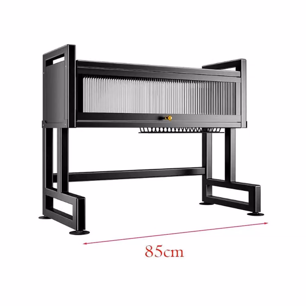 FORGEVIO Space Saving Over The Sink Dish Drying Rack in Black – 1