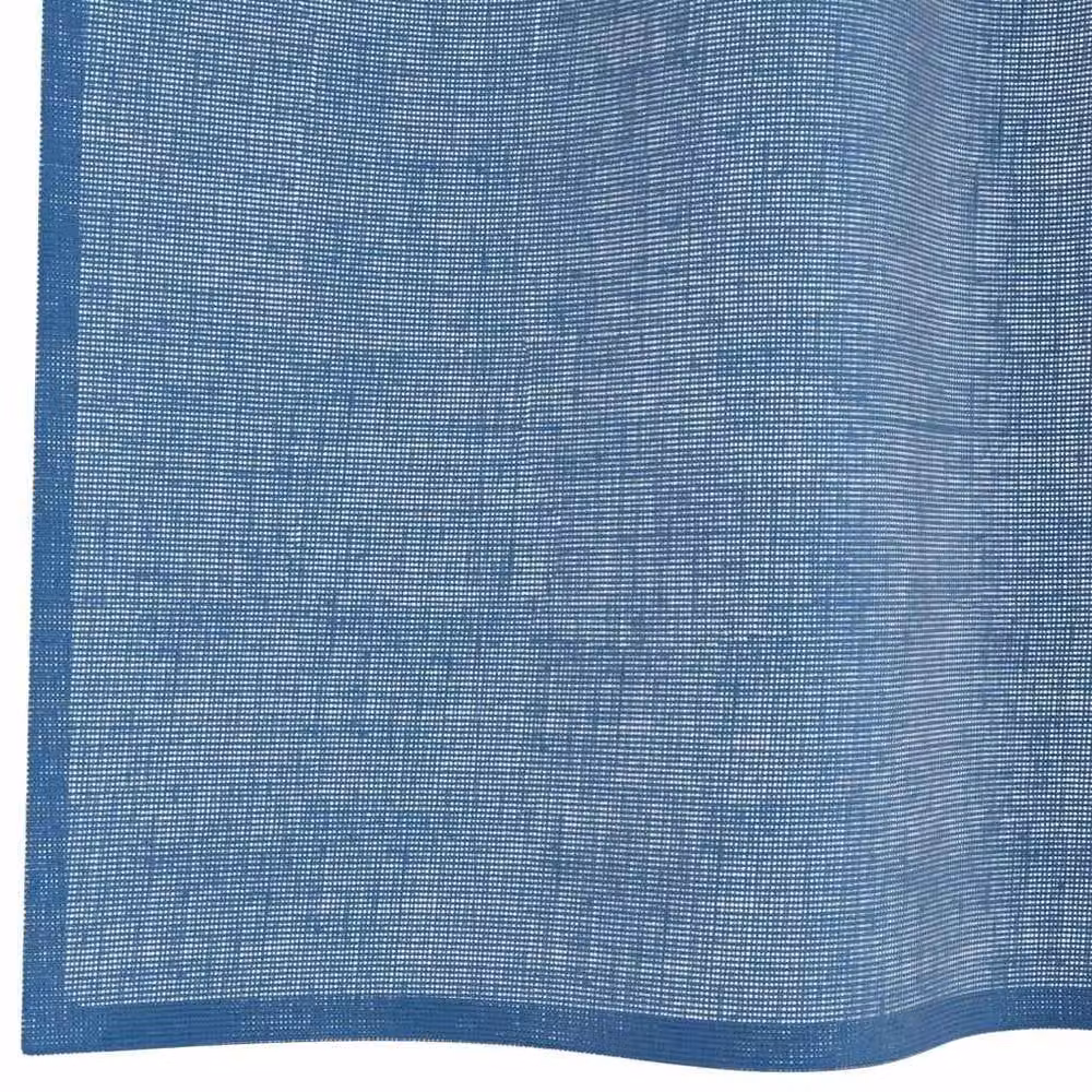 Berkfield Home Royal Blue Voile Fabric Panel Curtains with Tabs, 2 Pack, W: 140 cm, H: 140 cm – 4