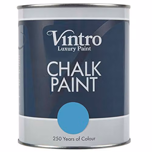 Vintro Trinity Blue Chalk Paint with Ultra Matt Finish, 1 Litre