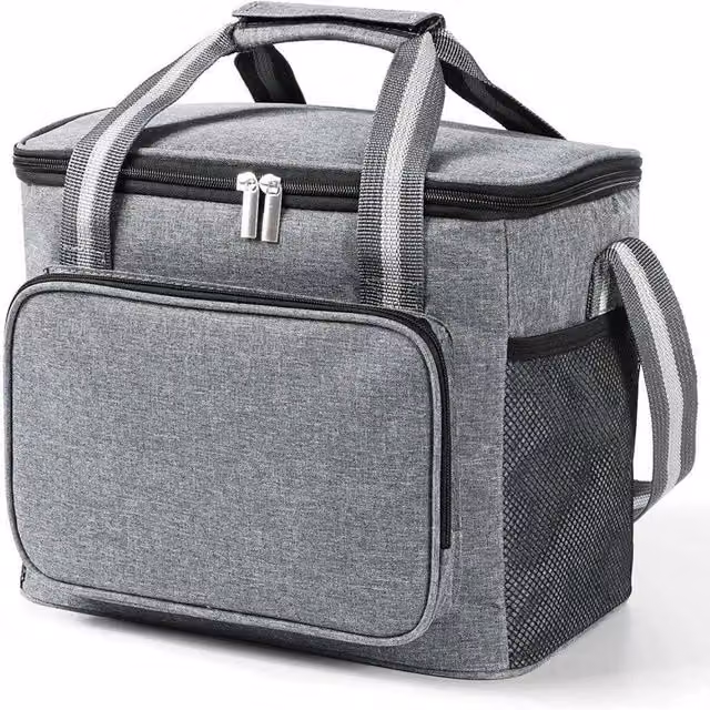 KORVIXA Grey Small Insulated Picnic Cold Travel Bag W/D/H: 100 x 100 x 23 cm