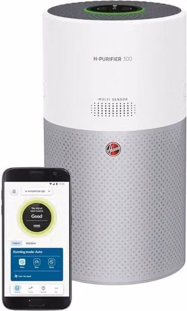 Hoover 300 Air Purifier with Fast Acting H-TRIFILTER, White