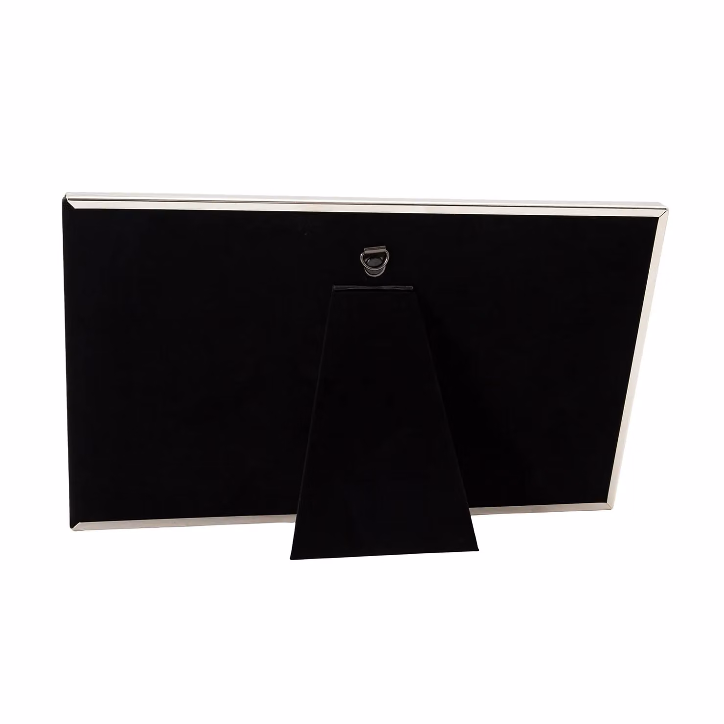 Happy Homewares Modern Rectangular Wedding and Anniversary Frame in Silver and Black with Glass and Metal Details, H: 29 cm x W: 19 cm x D: 1 cm – 4