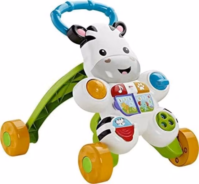 Fisher-Price Learn With Me Zebra Push Along Baby Walker in Multicolour