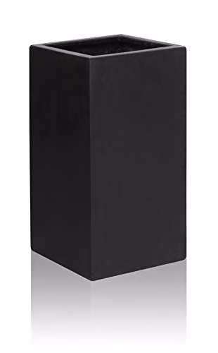 Primrose Black Polystone Tall Cube Planter Tub – 3