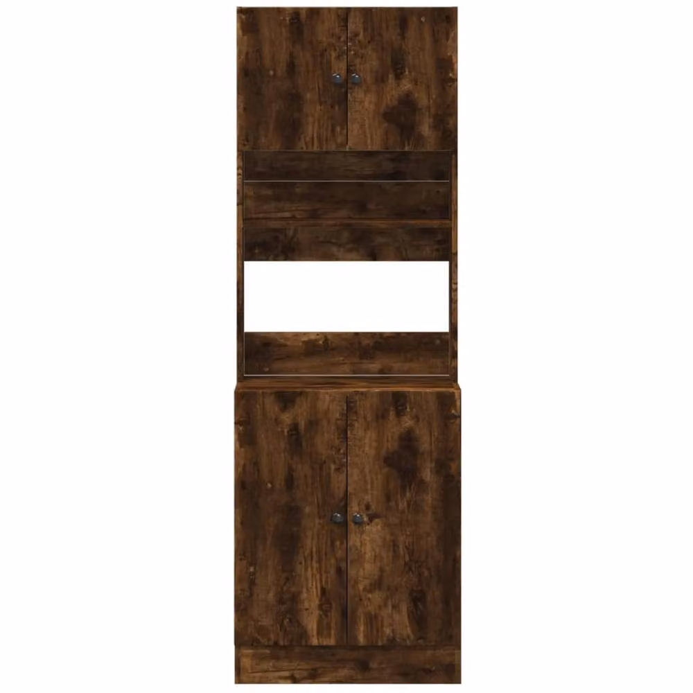 Berkfield Home Smoked Oak Kitchen Cabinet in Brown, W/D/H: 60 x 50 x 180 cm – 3