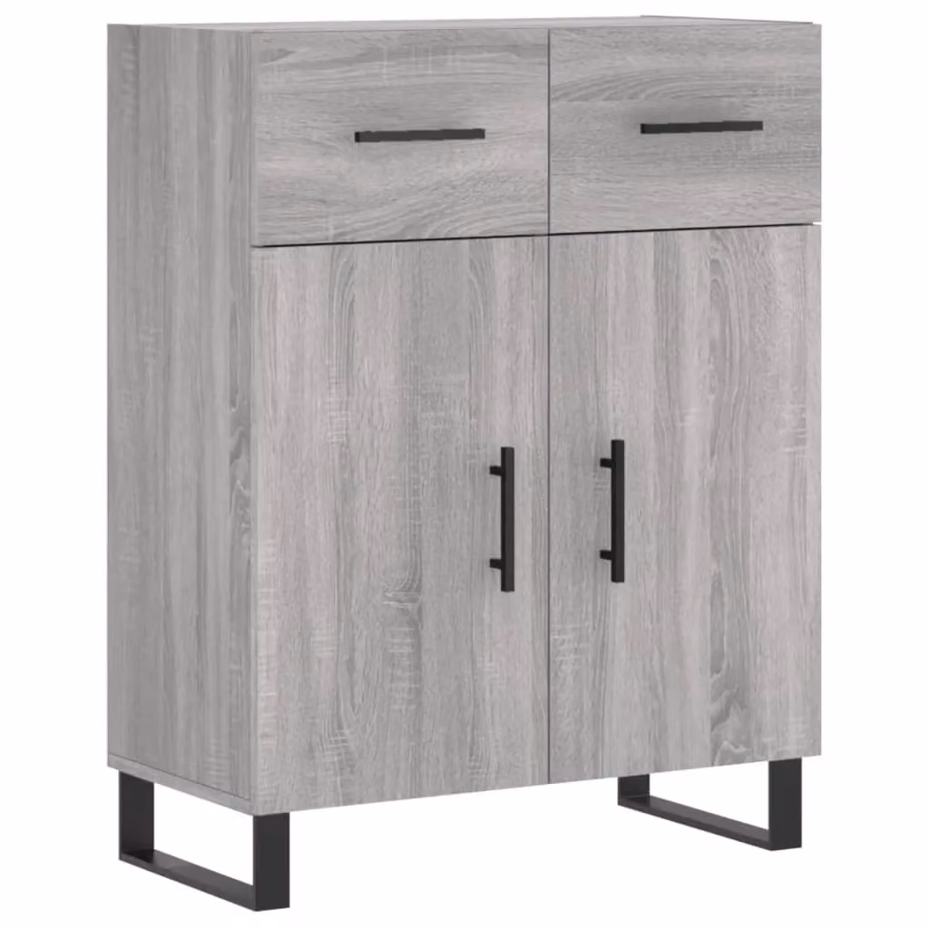 Berkfield Home Modern Grey Sonoma Sideboard in Engineered Wood W/D/H: 69.5 x 34 x 90 cm – 2