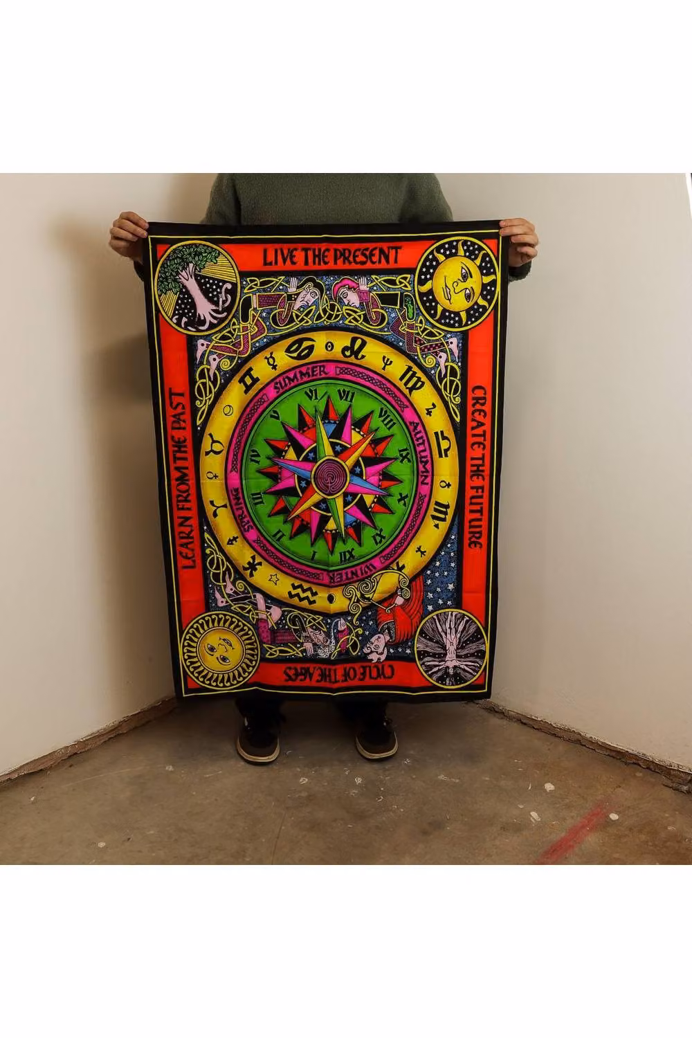 KDMD Multicolour Mandala Cotton Textile Wall Hanging, W: 70 cm, H: 110 cm – 2