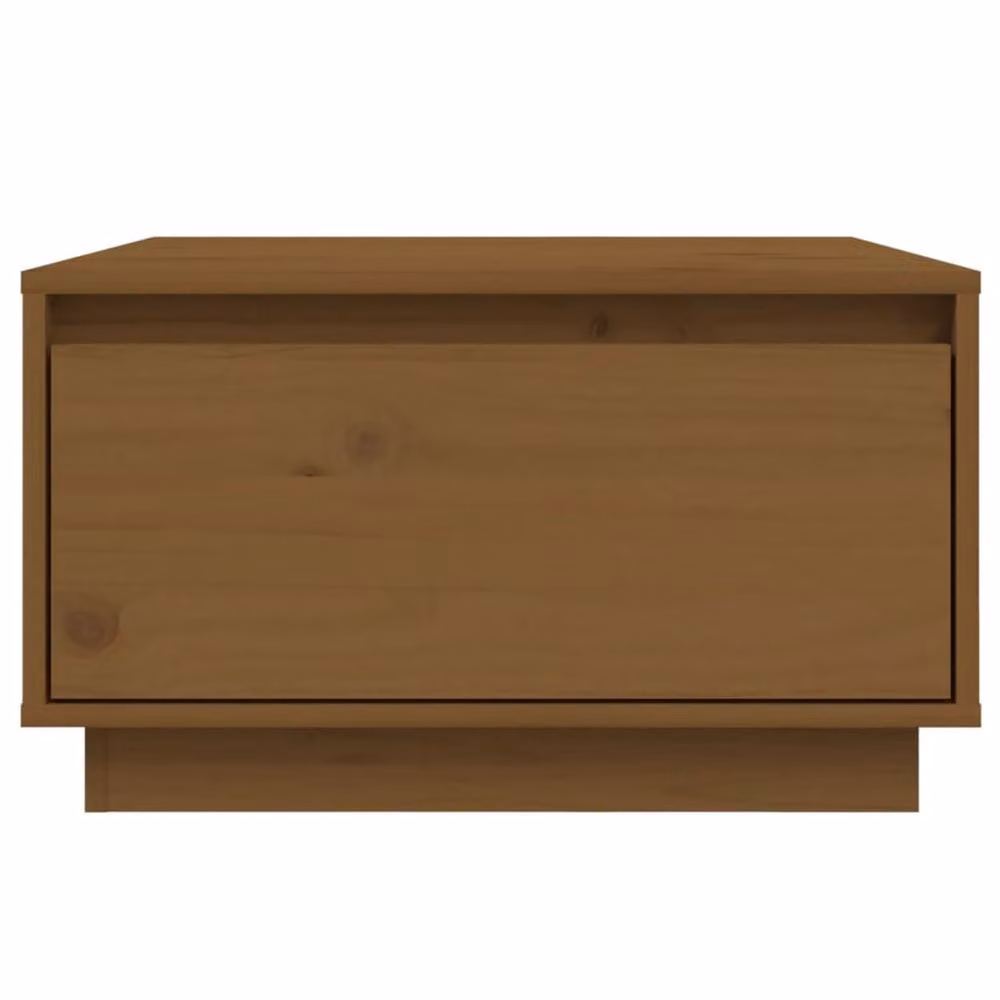Berkfield Home Solid Wood Pine Coffee Table in Honey Brown, W/D/H: 55 x 56 x 32 cm – 3