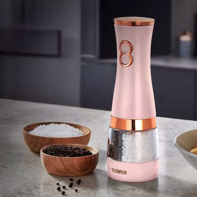 Tower Cavaletto Duo Battery Operated Salt and Pepper Mill in Pink