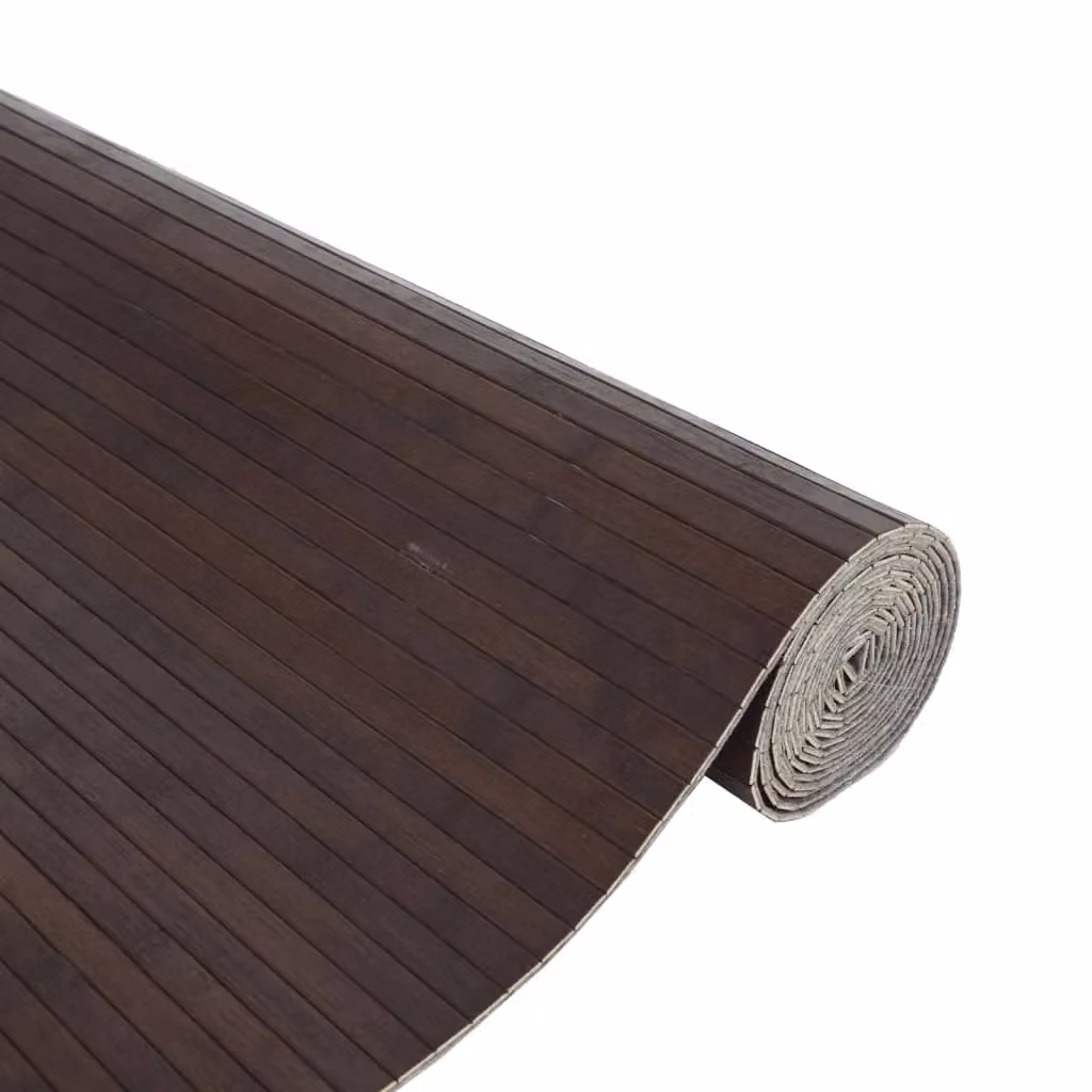 Berkfield Home Rectangular Bamboo Rug in Dark Brown, W/D/H: 80 x 200 cm – 3