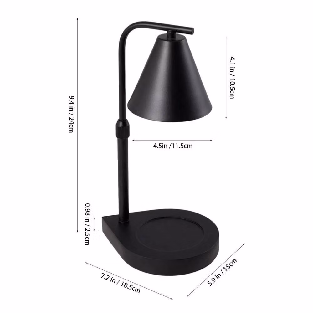 Kelvenix Electric Aromatherapy Candle Light Tabletop Lamp in Black with 2 Bulbs – 2