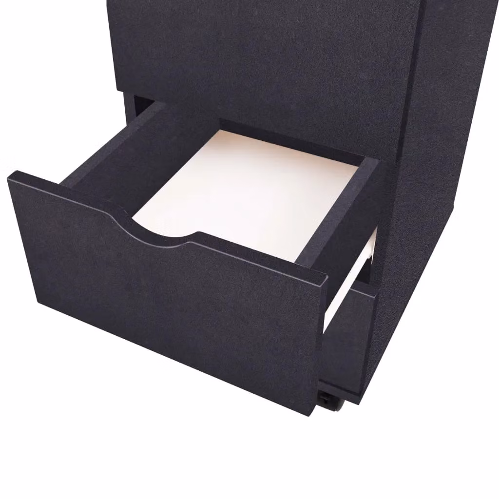 Berkfield Home Modern Black Drawer Unit with Castors W/D/H: 33 x 45 x 60 cm – 4