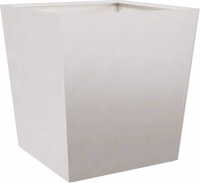 Berkfield Home Stainless Steel Garden Planter Tub in Grey, W/D/H: 50 x 50 x 50 cm