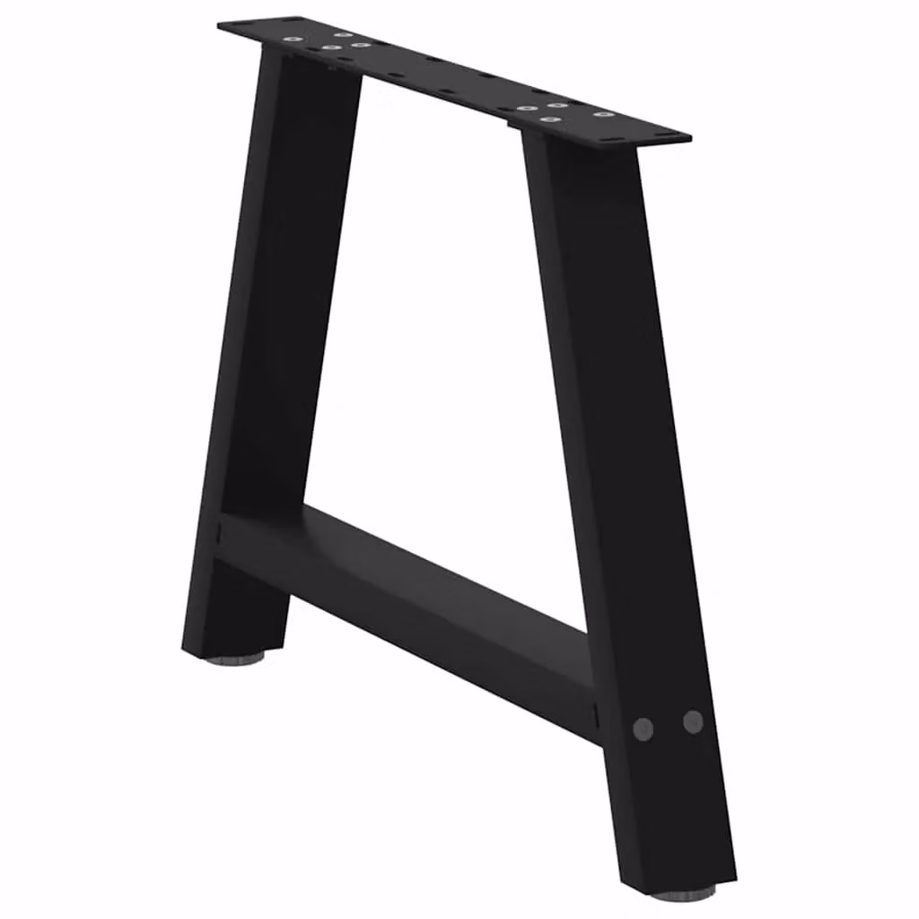 Berkfield Home A-Shaped Steel Coffee Table Legs, 2 Pieces, Black, H: 60 cm, W: 42.5 cm, D: 43 cm – 4