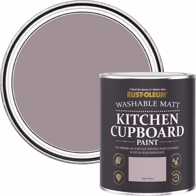 Rust-Oleum Matt Purple Kitchen Cupboard Paint, Lilac Wine, 750ml – 1
