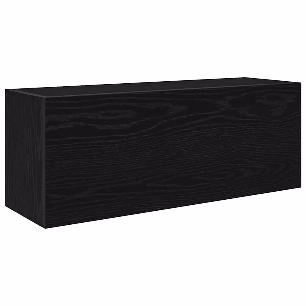Berkfield Home Black Wall Mounted Bathroom Cabinet with Hinged Doors and Internal Shelves, W: 80 cm, D: 25 cm, H: 30 cm – 2