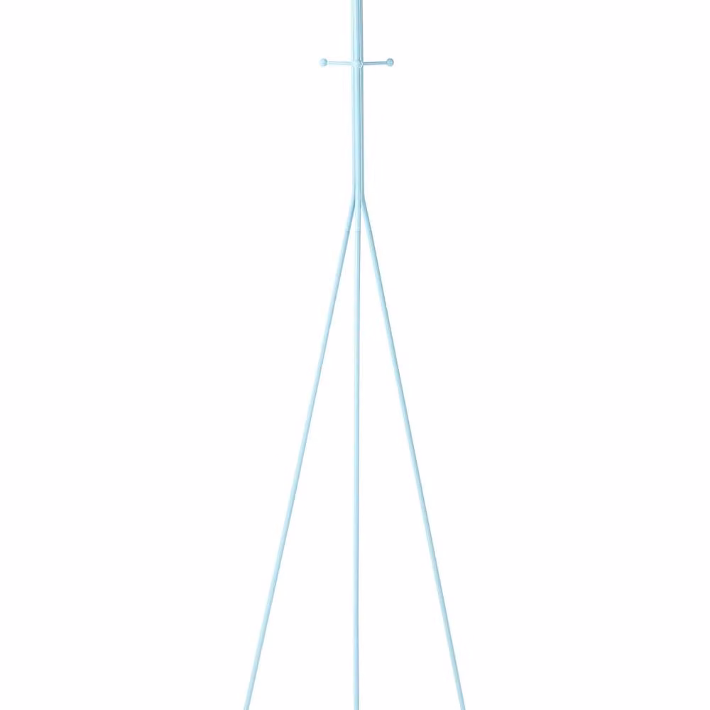 Wyld and Coco Coastline Coat Rack in Light Blue with 6 Hooks and Wood Accents, Height: 176 cm – 2