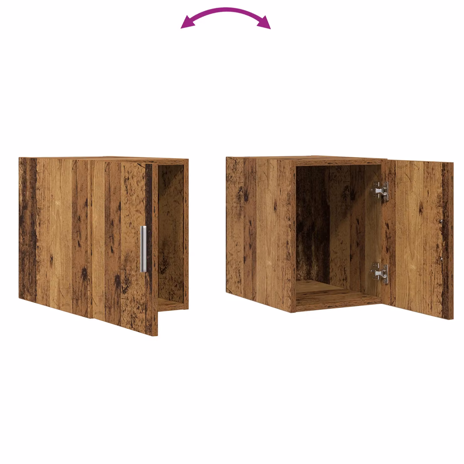 Berkfield Home Rustic Wall Cabinet in Brown, W/D/H: 30 x 40 x 42.5 cm – 7