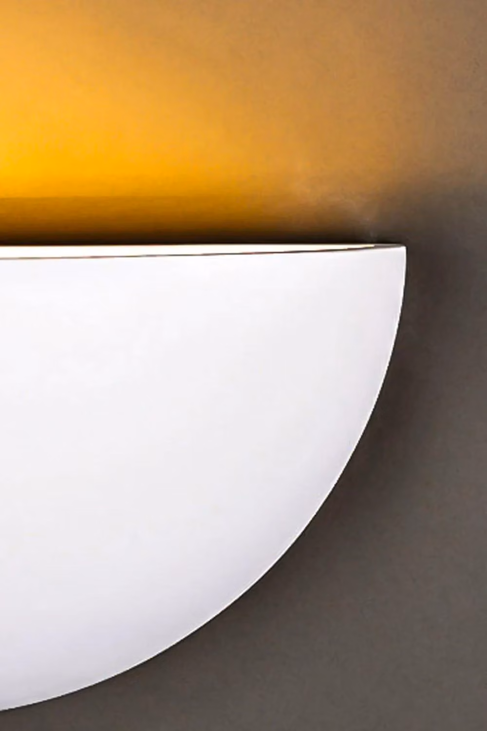 Harper Living Ceramic Bowl Shaped Wall Uplighter in White with Paintable Finish, E14 – 3