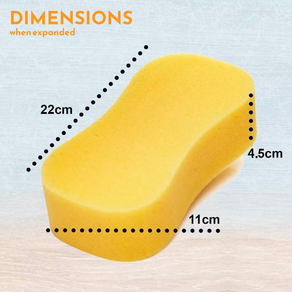 NESTLUNE 12-Piece Jumbo Large Car Wash Sponges in Yellow, W/D/H: 100 x 15 x 15 cm – 2