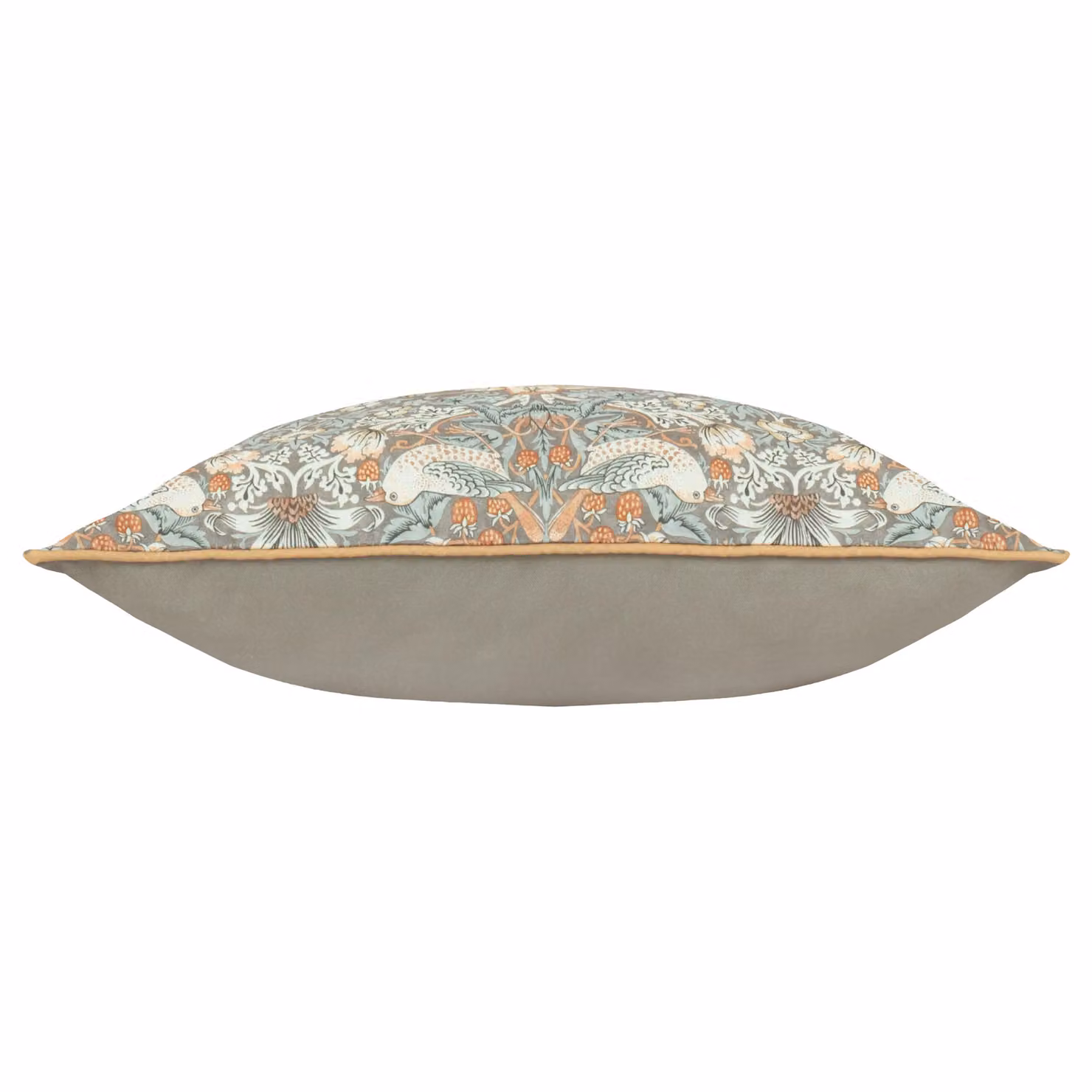 Morris & Co. Strawberry Thief Floral Outdoor Cushion in Beige and Multicolour, W/D/H: 50 x 50 x 50 cm – 3