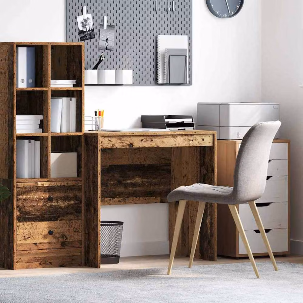 Berkfield Home Classic Writing Desk in Brown, Engineered Wood, W/D/H: 80 x 50 x 76 cm – 2