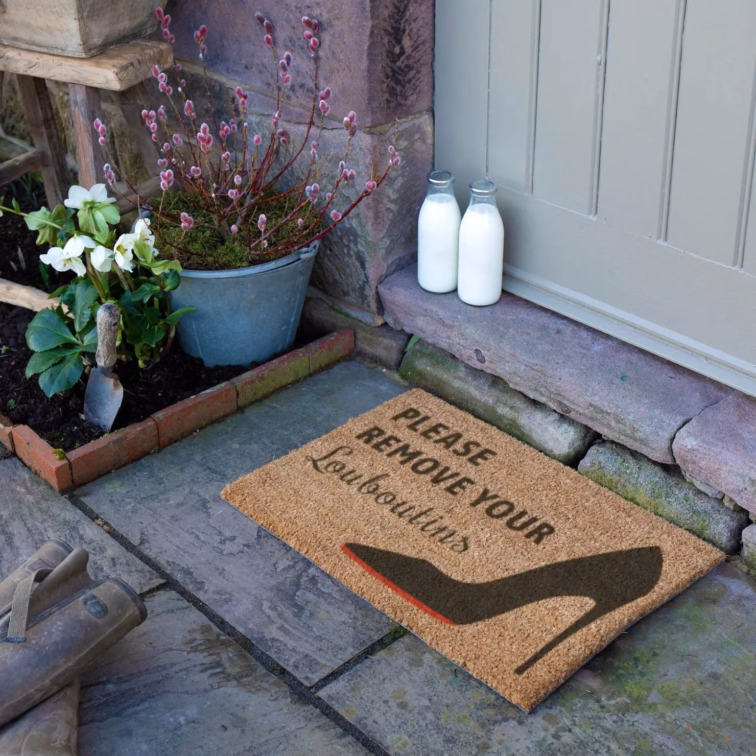 Artsy Mats Please Remove Your Louboutins Doormat in Brown, W: 60 cm, D: 40 cm – 3