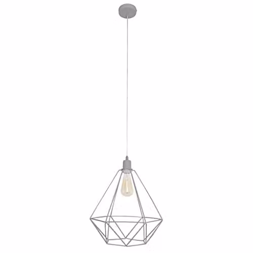 Helam Modern Metal Suspended Pendant Light Grey, Diameter: 35 cm