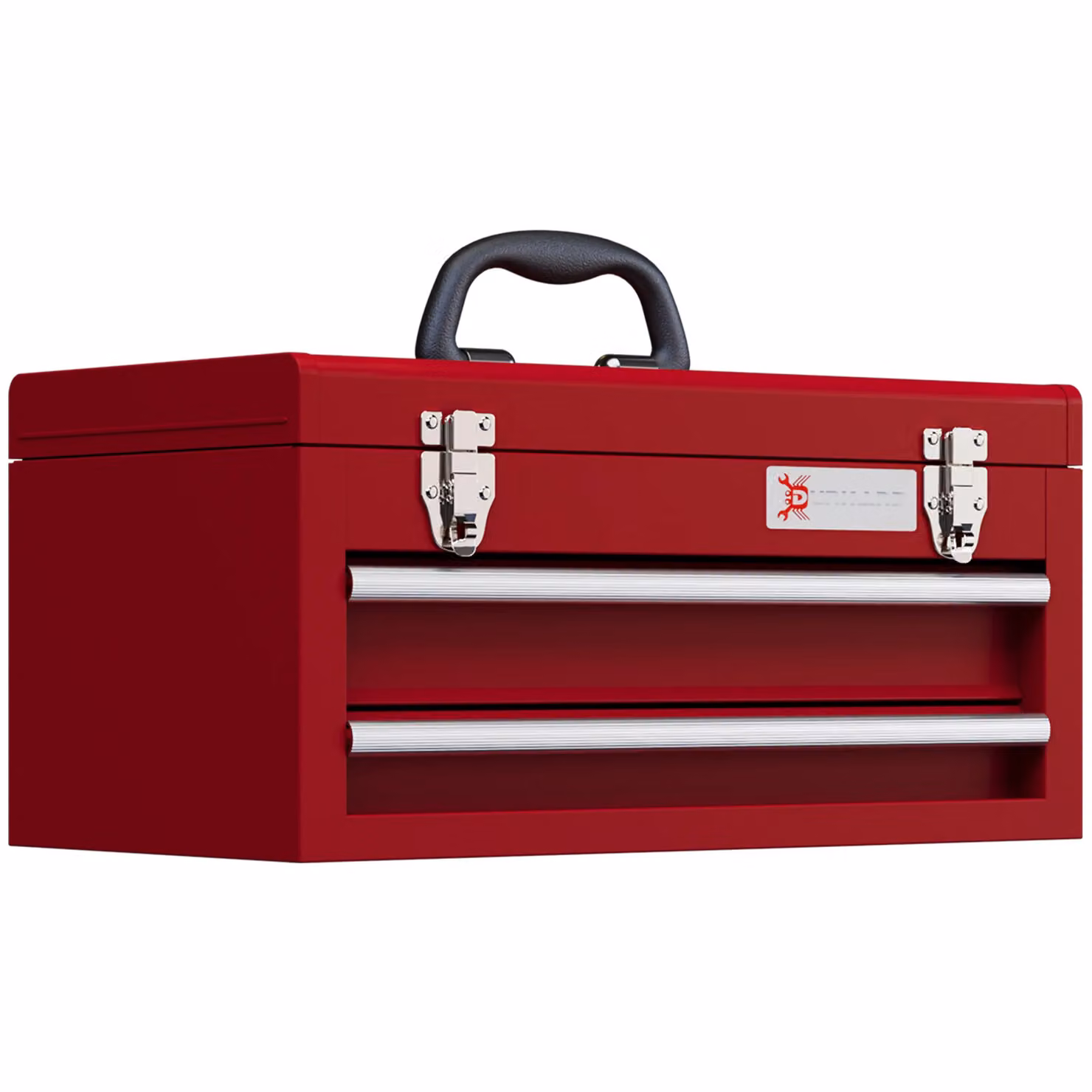 DURHAND Lockable Metal Tool Chest with Ball Bearing Slide Drawers, Red, W/D/H: 51.0 x 39.5 x 22.0 cm – 2