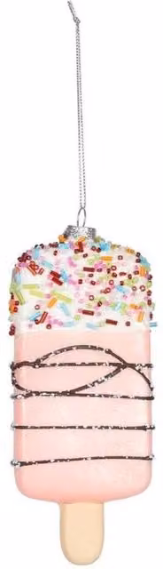 KDMD Pastel Ice Lolly Glass Hanging Decoration, Multicolour, Height: 12 cm