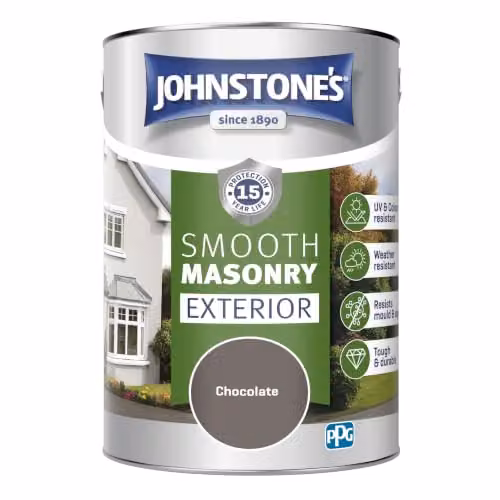 Johnstone's Exterior Smooth Masonry Paint, Brown, 5L – 3