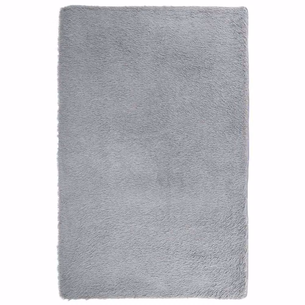 Berkfield Home NAVARRA Shaggy High Pile Rug, Light Grey, W: 130 cm, D: 200 cm – 1