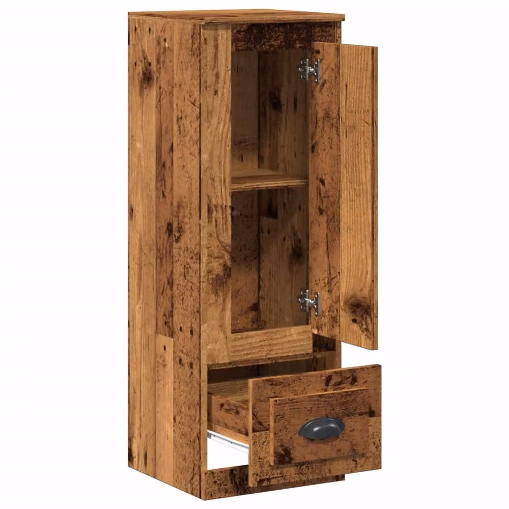 Berkfield Home Highboard in Old Wood Brown, W/D/H: 36.0 x 35.5 x 103.5 cm – 3